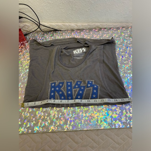 KISS Spirit of ‘76 Official Merch Retro Burnout Sheer Muscle Tank Women’s Small - Picture 6 of 11